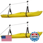 Rad Sportz Kayak Hoist 2-PACK Quality Garage Storage Canoe Lift 125 Lb Capacity. Fixed Price $71.68.