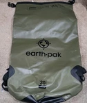Earth Pak 30L Waterproof Dry Bag Backpack Od Green Roll-top Hiking Kayak New. Fixed Price $28.95.
