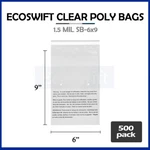 500 6X9 Self Seal Suffocation Warning Clear Poly Bags 1.5 Mil Free Shipping. Fixed Price $22.99.