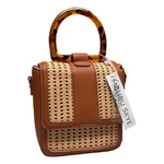 Malibu Skye Vegan Woven Crossbody Bag Wicker Handle Peta Approved Square. Fixed Price $49.95.