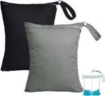Babygoal Wet Dry Bags 2 Pack For Swimsuits, Waterproof Black And Grey. Fixed Price $30.07.