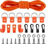 Kayak Deck Rigging Kit 1/4" 9.8' Bungee Cord With 6 Universal, Orange. Fixed Price $17.46.