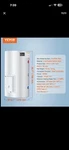 Vevor FJI-POR-70S2 18 Gallon 1600W Electric Water Heater White Side Connection. Fixed Price $208.04.