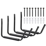 Lugo Heavy Duty Steel Storage Hooks, Wall Mounted Rack For Hanging (black). Fixed Price $32.63.