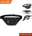 Waterproof Fanny Pack For Active Lifestyle - 3 Pocket Adjustable Waist Bag. Fixed Price $12.99.