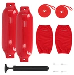 Rockville FEN285-RED Boat Fender Package Bumpers 8.5"X27", Covers, Lines. Fixed Price $64.95.