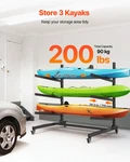 Vevor Storage Rack For 3 Kayaks, Holds 200 Lbs, Heavy Duty Adjustable Free. Fixed Price $115.90.