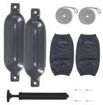 Rockville FEN265-GREY Boat Fender Package Bumpers 6.5"X23", Covers, Lines. Fixed Price $49.95.