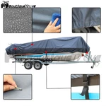 Gray 16-18.5FT 600D Marine Grade Polyester Canvas Waterproof Boat Cover. Fixed Price $34.09.