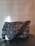 Yak Pak Crossbody Messenger Bag Peace Signs Multicolored Waterproof Canvas. Fixed Price $28.51.