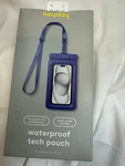 Waterproof Cell Phone Pouch Fits Up 6.7" Touch Screen Adj Strap Blue Pop Color. Fixed Price $13.00.