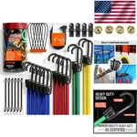 Durable 31-PIECE Assorted Bungee Cords & Clips Set Scratch-free Hooks. Fixed Price $26.59.
