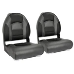 Northcaptain Deluxe Charcoal/black High Back Folding Boat Seat, 2 Seats. Fixed Price $149.99.