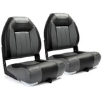 Northcaptain Deluxe Charcoal/black High Back Folding Boat Seat, 2 Seats. Fixed Price $149.99.