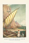 Sail Boat Beach Bird Of Heaven Seized Him Top Mountain Colour Print 1930. Fixed Price $12.20.