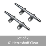 6" Open Base Cleat - Stainless Steel 316 Oem Marine Tie Off Lot 2. Fixed Price $12.98.