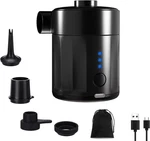 Mojimdo Rechargeable Electric Air Pump For Inflatable Mattress 4 Nozzles. Fixed Price $28.08.