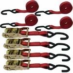 Made In Usa - 4 Pack Heavy Duty Go Cart Ratchet Tie Down Straps, 12' X 1". Fixed Price $29.99.