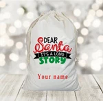 Personalized Santa Funny Christmas Bag Gift, Sack, Custom Xmas. Fixed Price $17.90.
