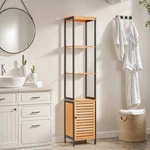 Danrelax 68 Tall Bamboo Bathroom Cabinet, 5-TIER Freestanding Storage Unit. Fixed Price $29.99.