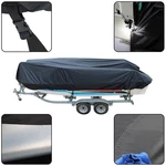 Black Boat Cover V-hull Runabouts Yacht 420D 11-13FT Waterproof Length. Fixed Price $26.06.