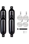 Leader Accessories Ribbed Twin Eyes Boat Fender Pack Of 4, Lines, Pump. Fixed Price $70.99.
