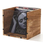 Sanmatin Sanmtin Vinyl Record Storage Crate,wooden And Metal Retro Brown. Fixed Price $36.87.
