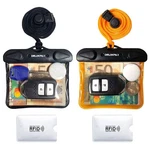 Drlokpak Submersible Waterproof Wallet Surf 11.5*10.5CM Key Bag, Black+orange. Fixed Price $17.58.