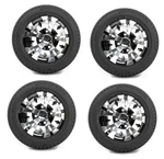 Golf Cart Gtw 10" Vampire Machined Wheel 205/50-10 Street Tire Set Of 4. Fixed Price $611.95.