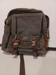 Charcoal Brown Canvas Backpack Unisex Handbags Outdoors School Messenger. Fixed Price $5.00.