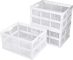 3-PACK Plastic Collapsible Storage CRATES-30L,FOLDABLE 17.35"X13.2"X9", White. Fixed Price $63.04.