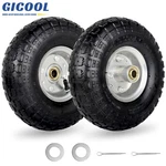 2-PACK 4.10/3.50-4" Tire & Wheel, 10" Pneumatic For Hand Truck Trolley Cart. Fixed Price $26.99.