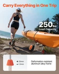 Kayak Cart, 250 Lbs Load Capacity, Canoe Dolly With 7.5-INCH Solid Rubber. Fixed Price $55.10.