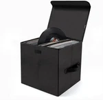 Uentip Vinyl Record Storage Box For 12INCH Lps,holds Up 80 13INCH, Black. Fixed Price $27.46.