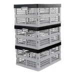 Jekiyo 16-LITER Folding Crates Storage, Collapsible Container Plastic, Grey. Fixed Price $38.90.