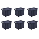 Sterilite 18 Latching TUFF1 Storage Tote, Gallon, Dark Indigo. Fixed Price $144.36.