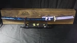 Elegant Light Purple Blue Japanese Samurai Katana Sword Carbon Steel Sharp Blade. Fixed Price $99.99.