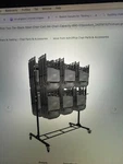 Adiroffice Two Tier Steel Chair Cart, 84 Capacity, Black. Fixed Price $100.00.