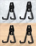 Huhole Garage Heavy Duty 4PC, Steel Wall Hooks, Black, Anti-slip. Fixed Price $13.99.