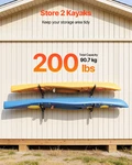 Vevor Storage Rack For Kayaks, Holds 200 Lbs, Heavy Duty Adjustable Wall. Fixed Price $63.90.