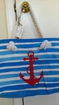 Once Upon Tide Hawaiian Maui Nautical Sailor Anchor Tote Beach Rope Handle Nwt. Fixed Price $29.62.