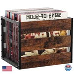 Dolalike Vintage Wood Vinyl Record Storage Box Album Holder Dividers 100+. Fixed Price $51.37.