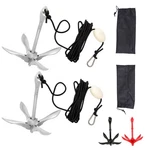 Pack Marine Kayak Folding Anchor Kit 26.2 Ft Rope Buoy For Pwc Canoe Jet Ski. Fixed Price $19.08.