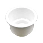 Marine City White Plastic Drink Cup Holder Without Drain Hole, 3.5" For Boat. Fixed Price $12.99.