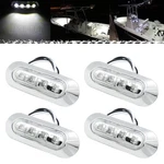 Pseqt 3.8'' Waterproof Boat Marine Led Lights X 1.29'' 0.78'', White. Fixed Price $27.34.