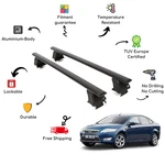 Bare Roof Rack Cross Bars Set Ford Mondeo Iii Liftback 5 Door 07-14 Black. Fixed Price $246.91.