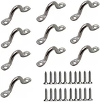 10 Pack Stainless Steel Pad Eye Straps Bimini Boat Top Kayak Deck Loop Tie Down. Fixed Price $12.24.