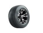Set Of 4 Gtw 10" Black/machined Golf Cart Wheels & 205/50-10 Lo-pro Street Tires. Fixed Price $477.99.