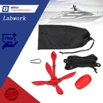 Fit For Grapnel Boat Marine Kayak Anchor Set Red Folding 1.5KG 1-PACK. Fixed Price $23.52.