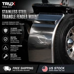 Lot Of 2 Trux TFEN-A11 Stainless Steel Triangle Fender Mount W/ Bolt Kit 14 Ga.. Fixed Price $86.90.